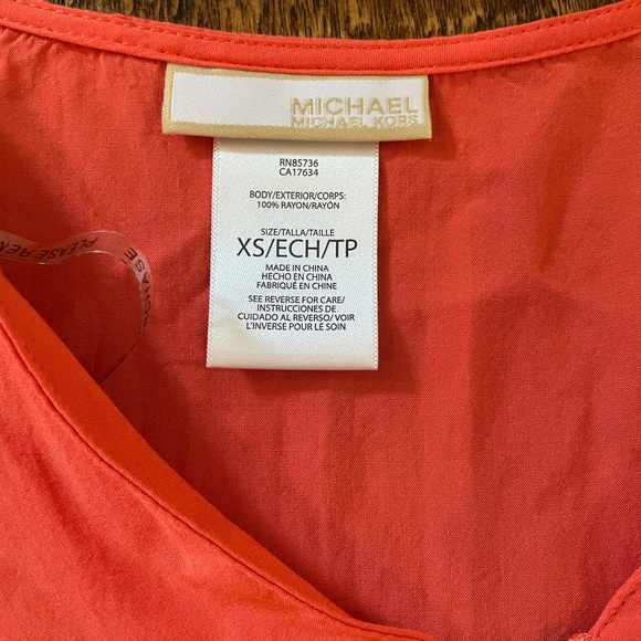 Michael Kors Tops | Michael Kors Coral Zipper Blouse - Picture 7 of 15
